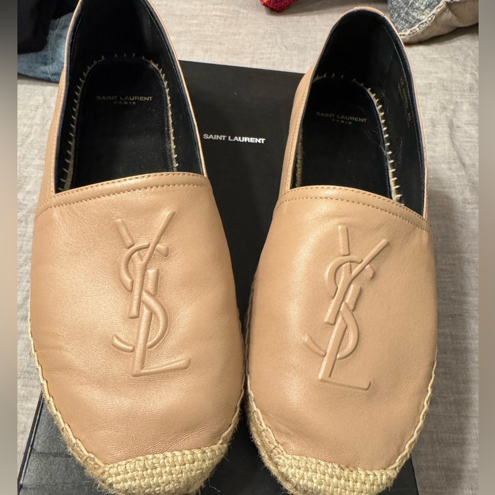 Saint Laurent NUDE Napa Vendome Espadrille size 40
